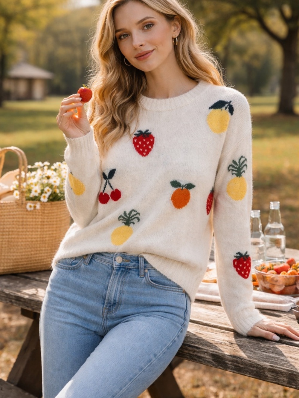Rails - Perci Fruit Medley - Cherry - Strawberry - Cashmere Blend - size S